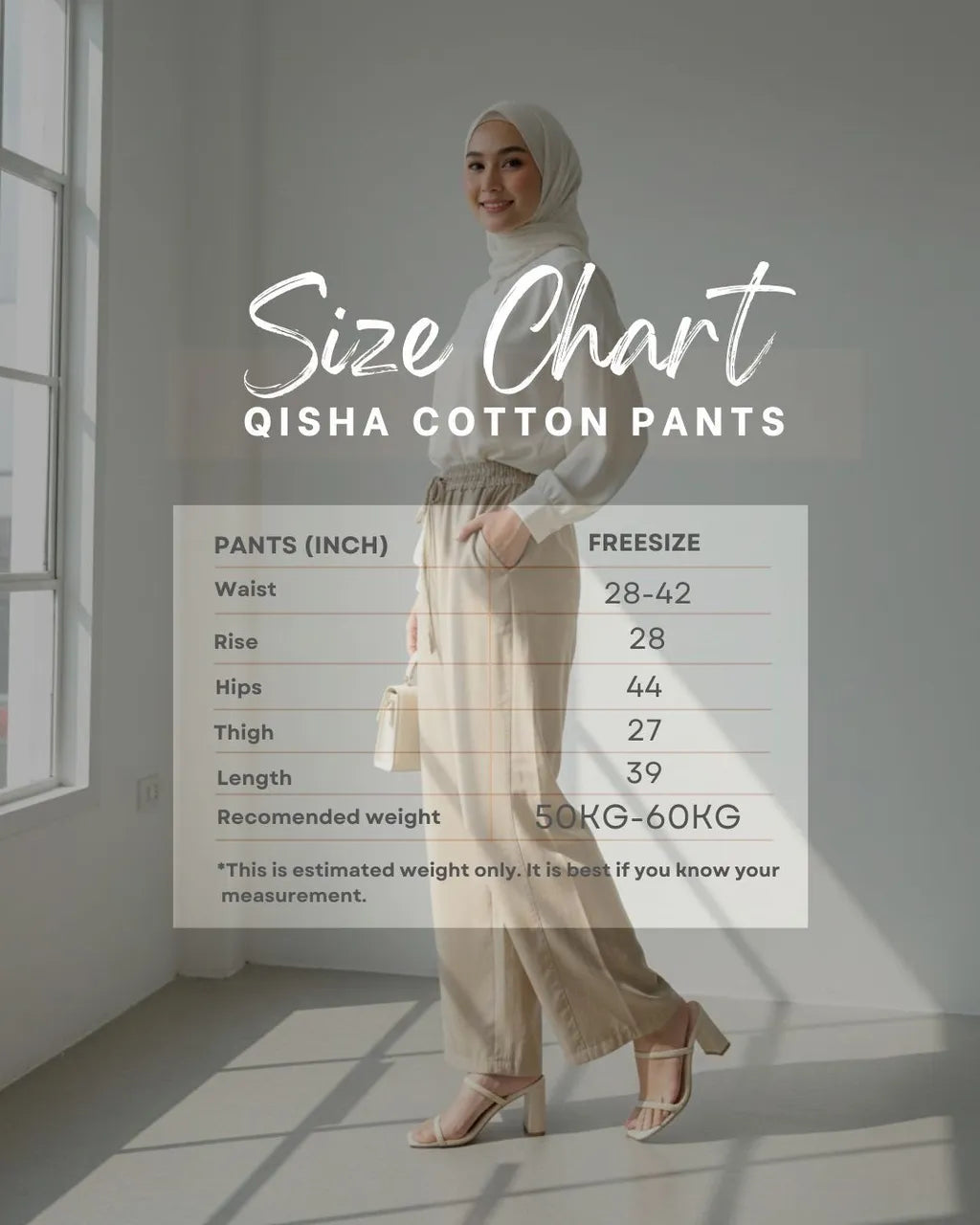 HW Qisha Cotton Straight Cut Palazzo Long Pants