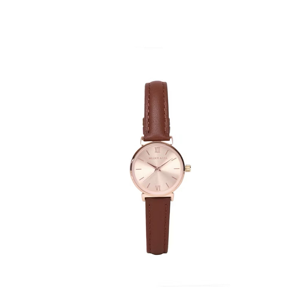 Milliot & Co Miller Leather/Mesh Strap Analog Watch