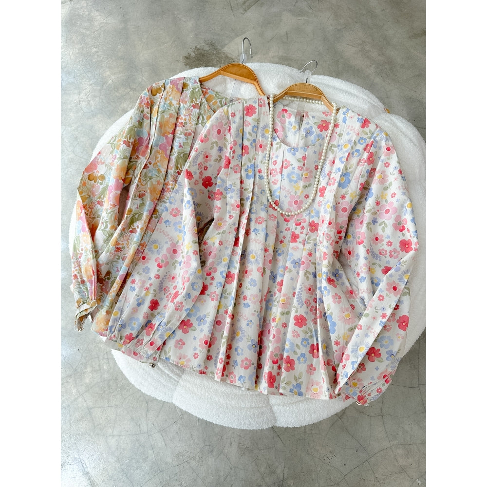 ABC Astrid Pleated Top