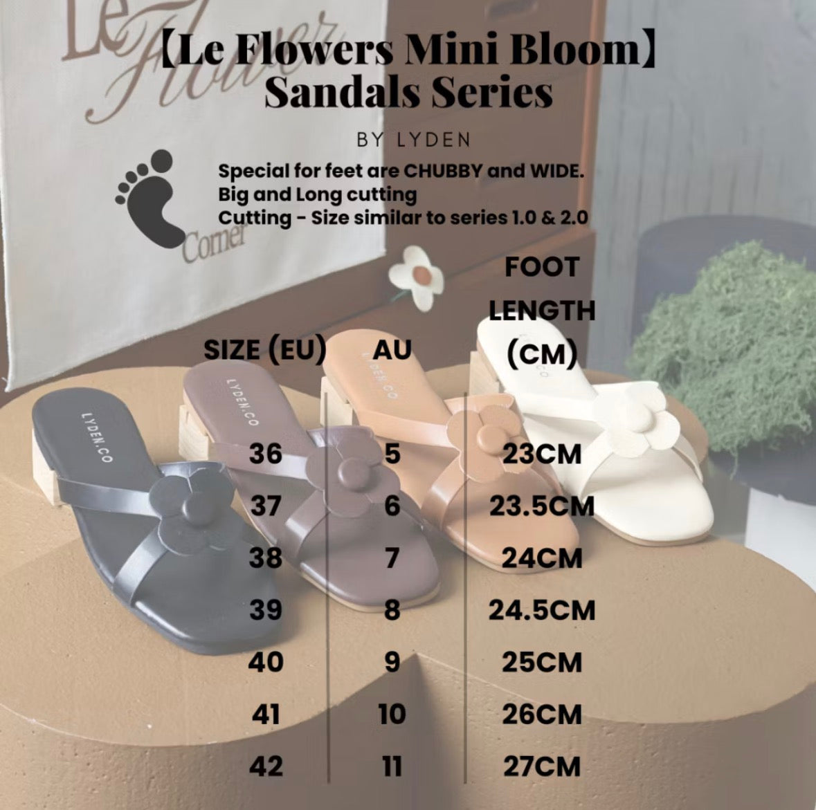 LYDEN Le Flowers Mini Bloom Sandals Series