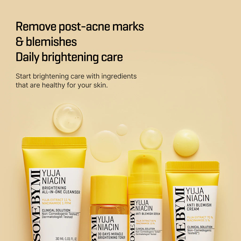 SBM Yuja Niacin 30 Days Brightening Starter Kit (Cleanser30ml/Toner30ml/Serum10ml/ Cream20g)