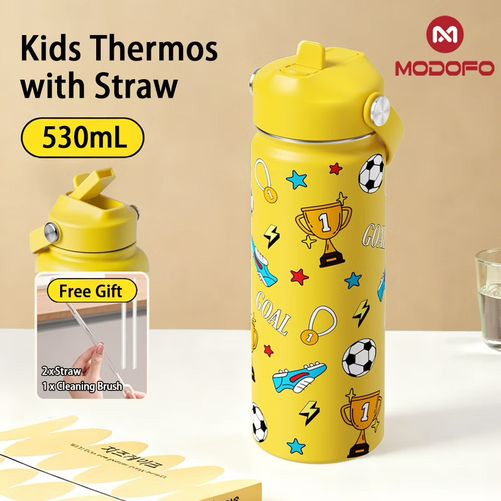 MDF  Kids Tumbler Thermos With Straw Bottle 18oz/530ml
