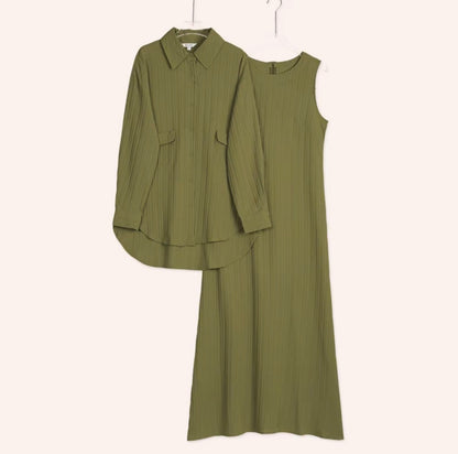 YM Ines Cardi with Long Inner Dress - FS/PS