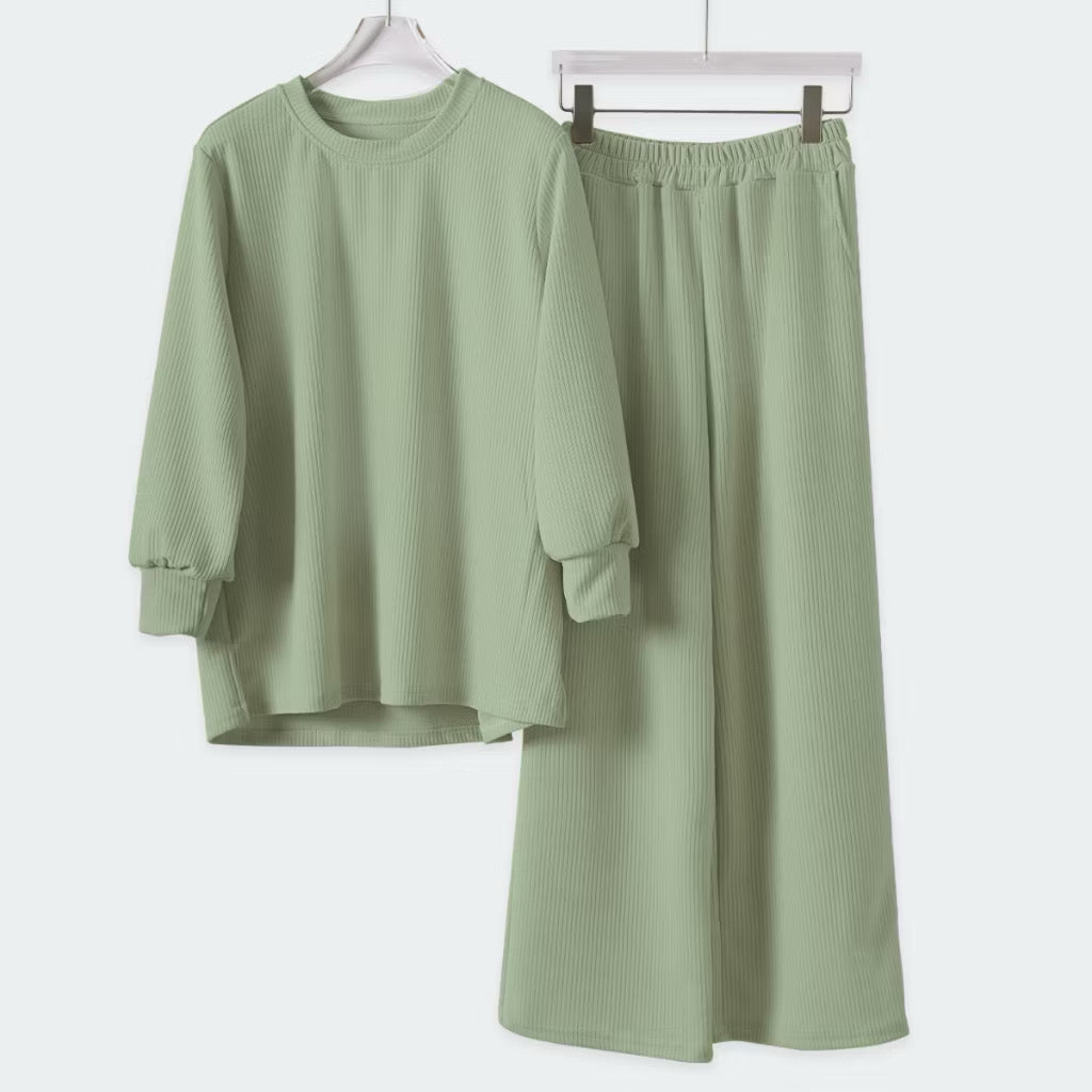 YM Sweatshirt Set (Blouse & Pants) - Free Size / Plus Size