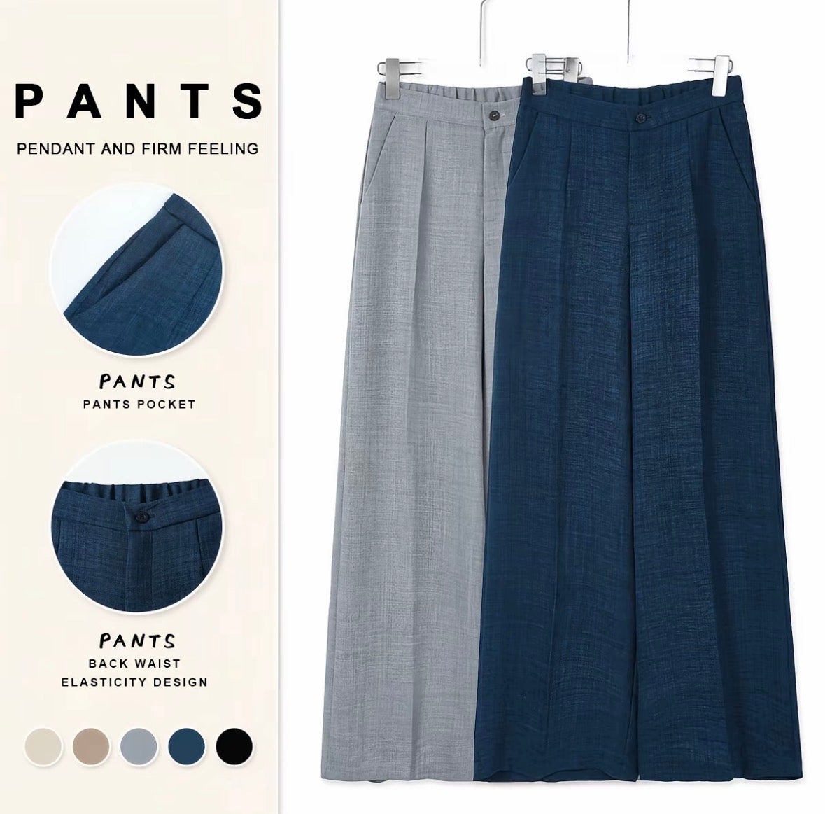 YM Easeflow Linen Oversized Pants - S-2XL