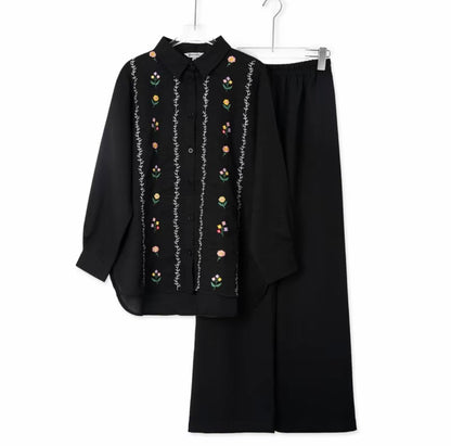 YM Kalissa Embroidered Pants Set - FS/PS