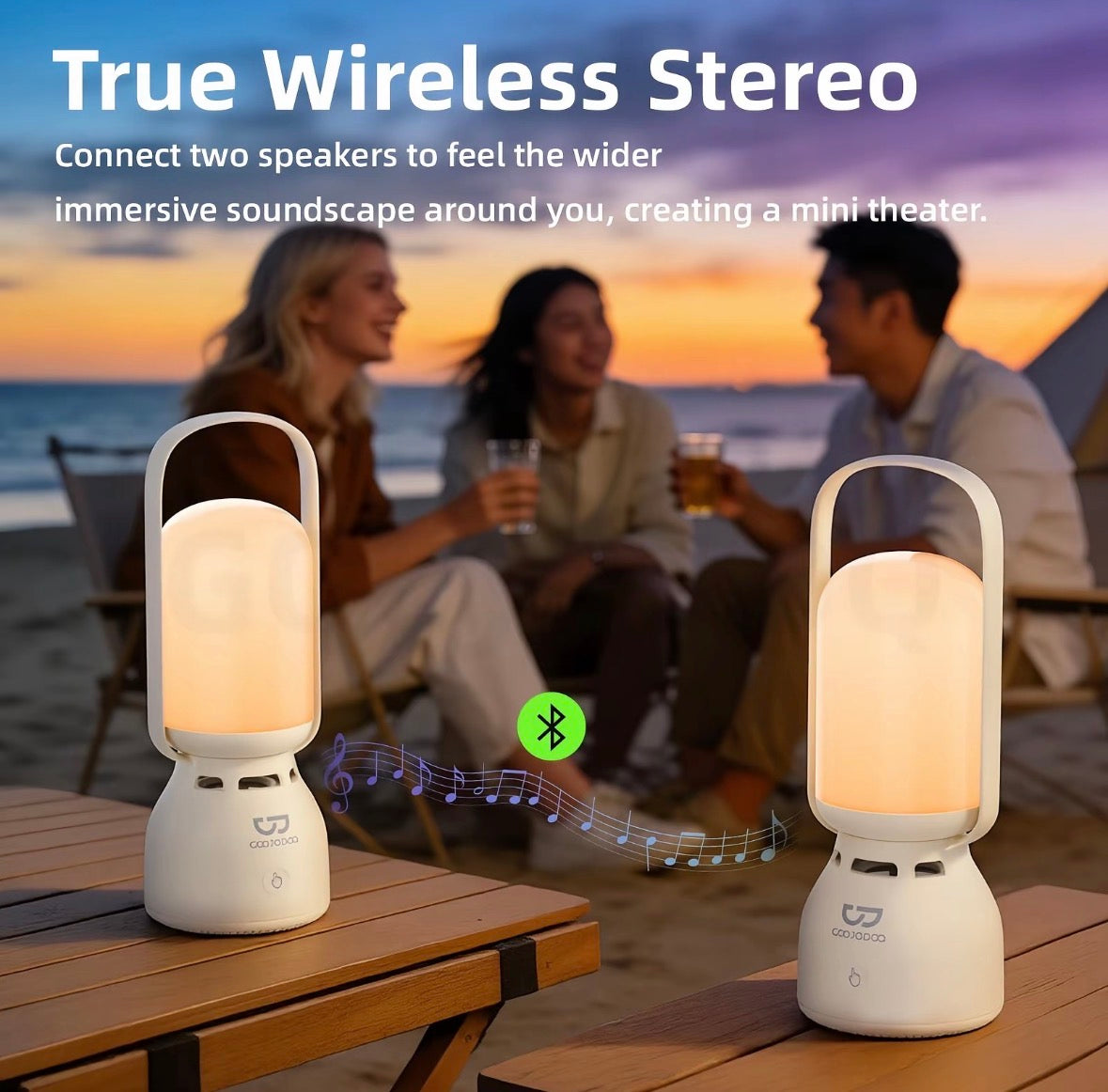 GJDQ Night Lamp + Portable Speaker