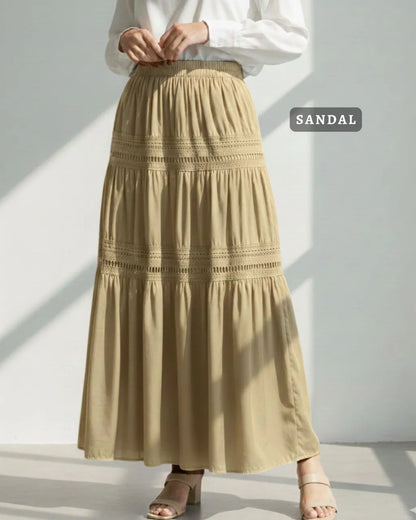 HW Suki Plain Lace Ruffle 3-Tier Skirt