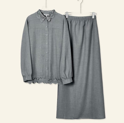 YM Gloria Lace Skirt Set