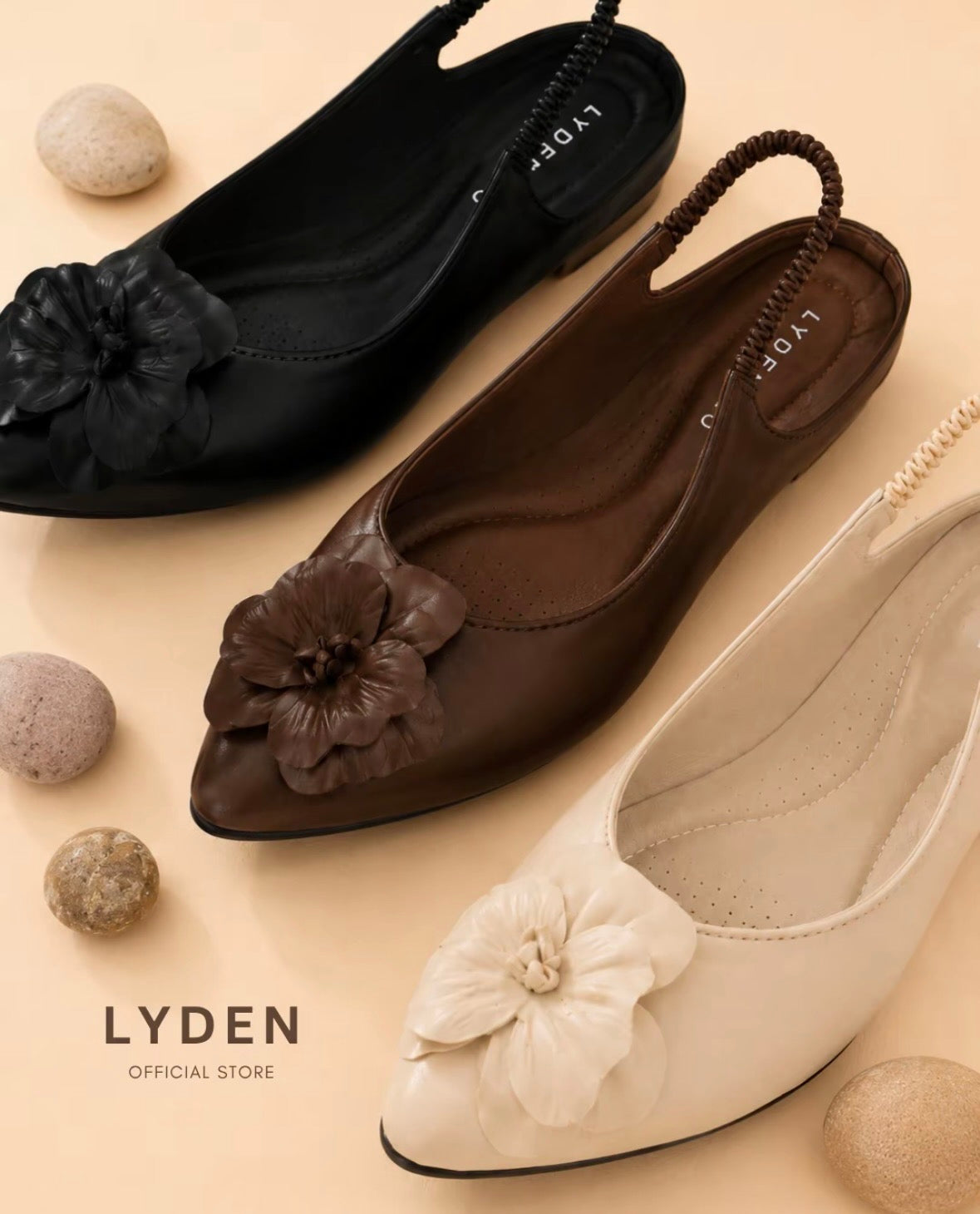 LYDEN Mekar Garden Open Back Flats
