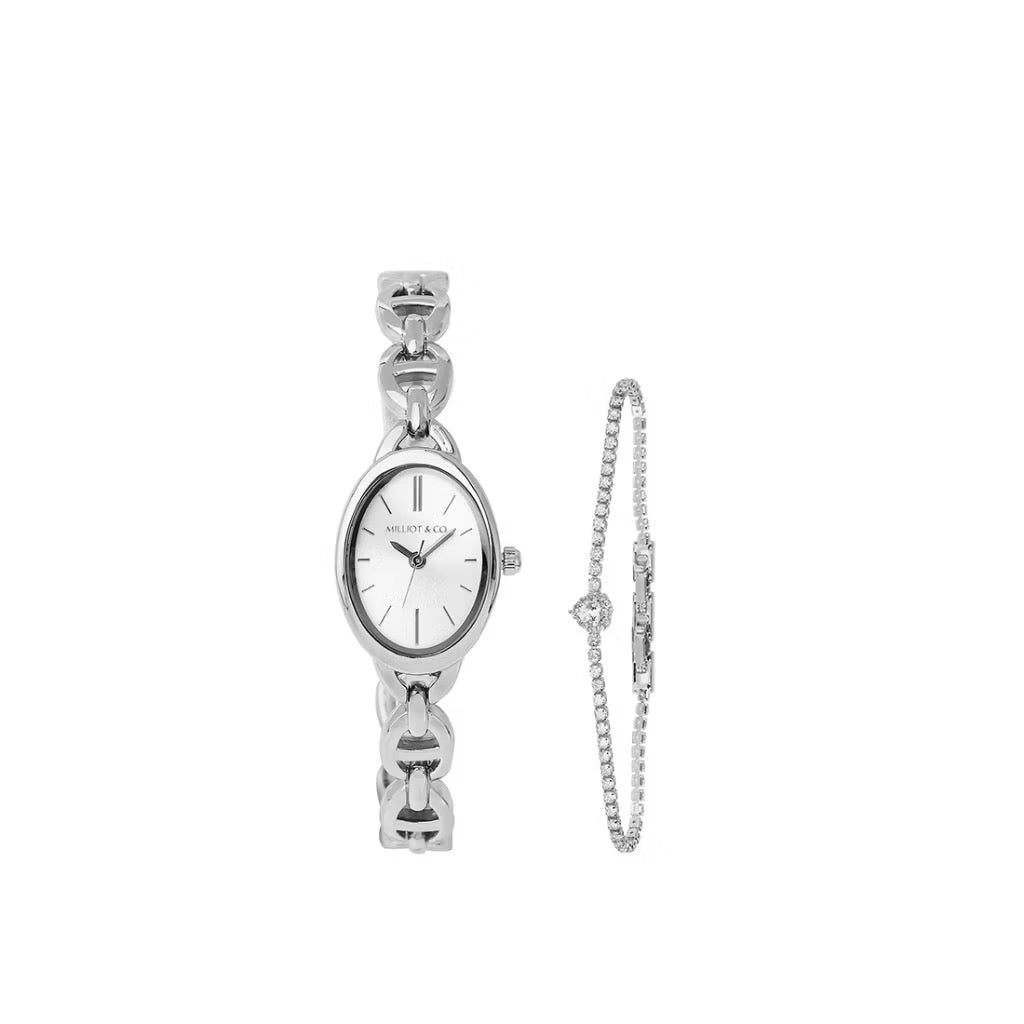 Milliot & Co Rebecca Classic Bracelet Analog Watch with Bracelet Set