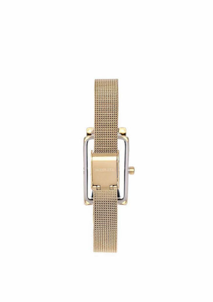 Milliot & Co Raven Stainless Steel Leather Watch