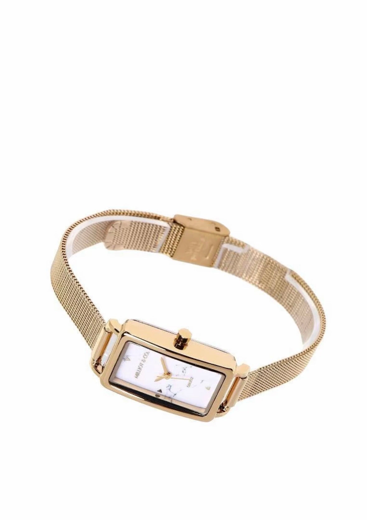 Milliot & Co Raven Stainless Steel Leather Watch
