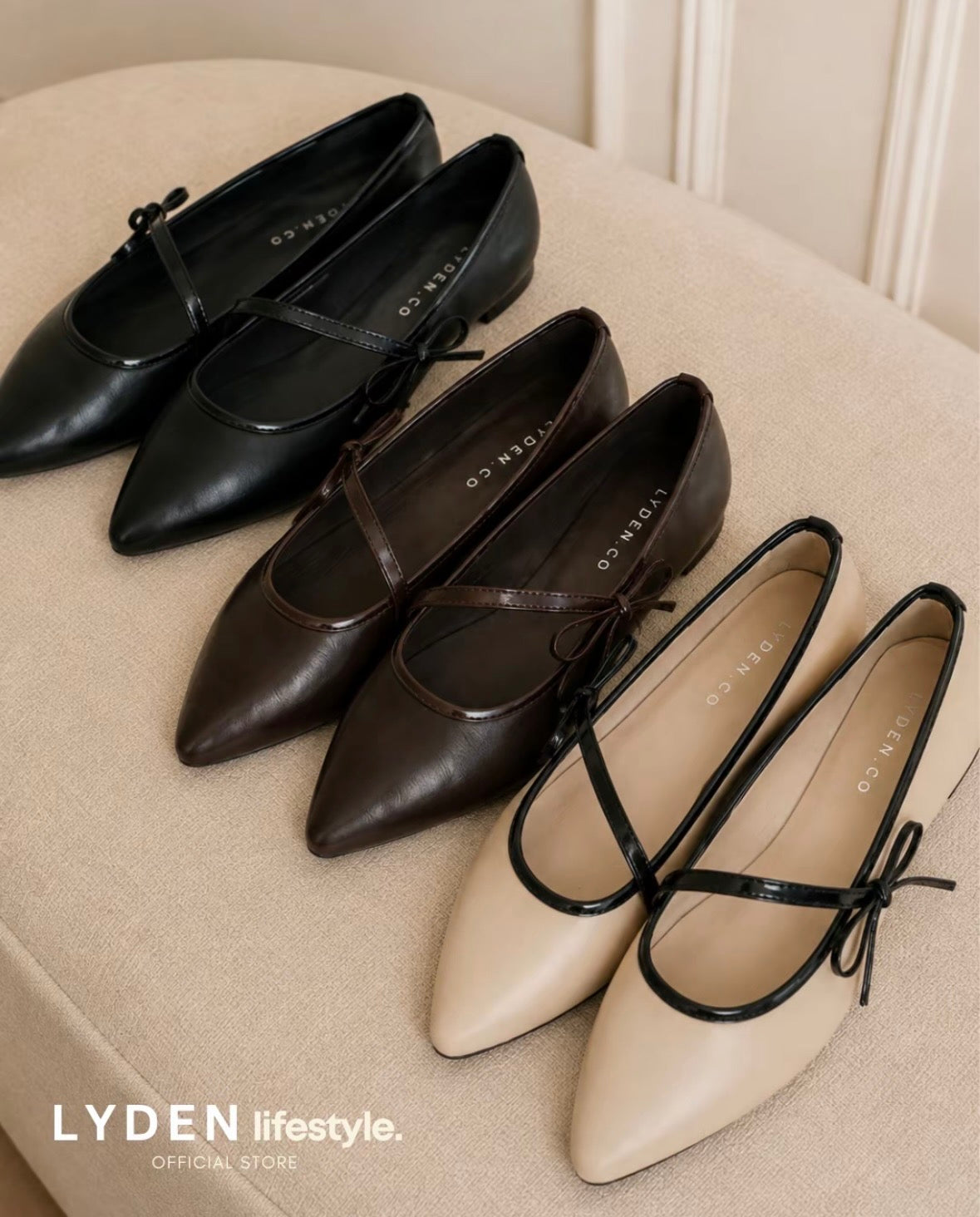 LYDEN Lily Ribbon Flats