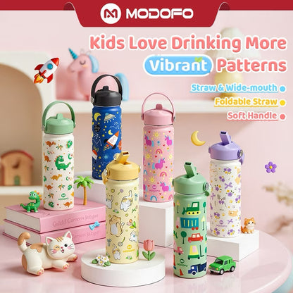 MDF  Kids Tumbler Thermos With Straw Bottle 18oz/530ml
