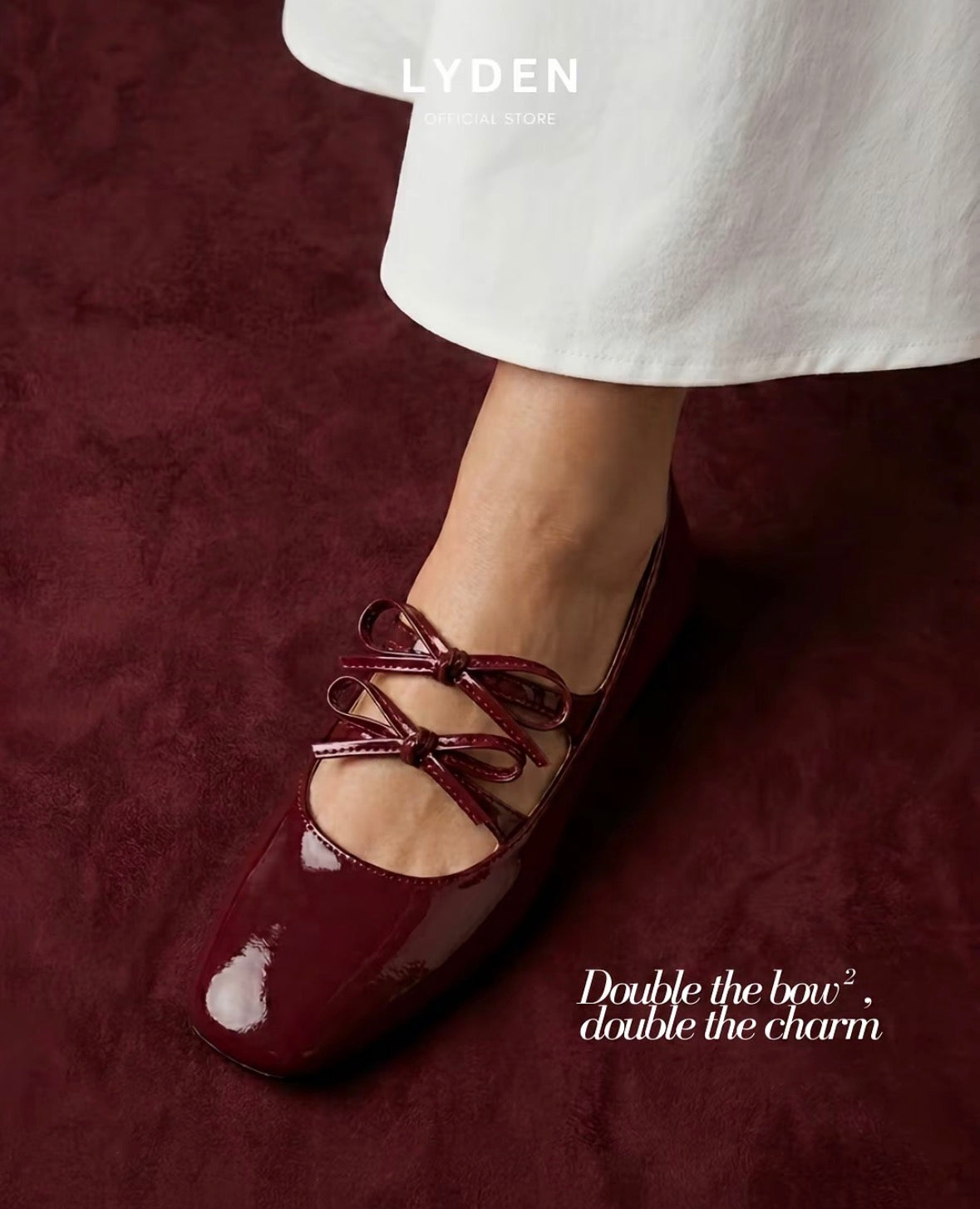 LYDEN Mary Jane Bow and Jane Flats