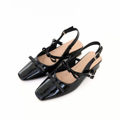 LYDEN Mary Jane Bow and Jane 4cm Pump Heels Series