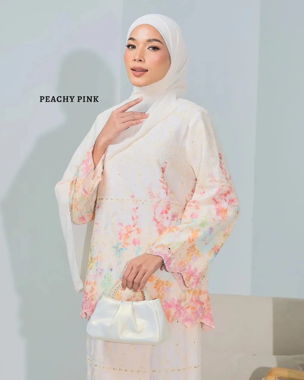 HW Anggun Eyelet Mini Kurung with Scallop Embroidery