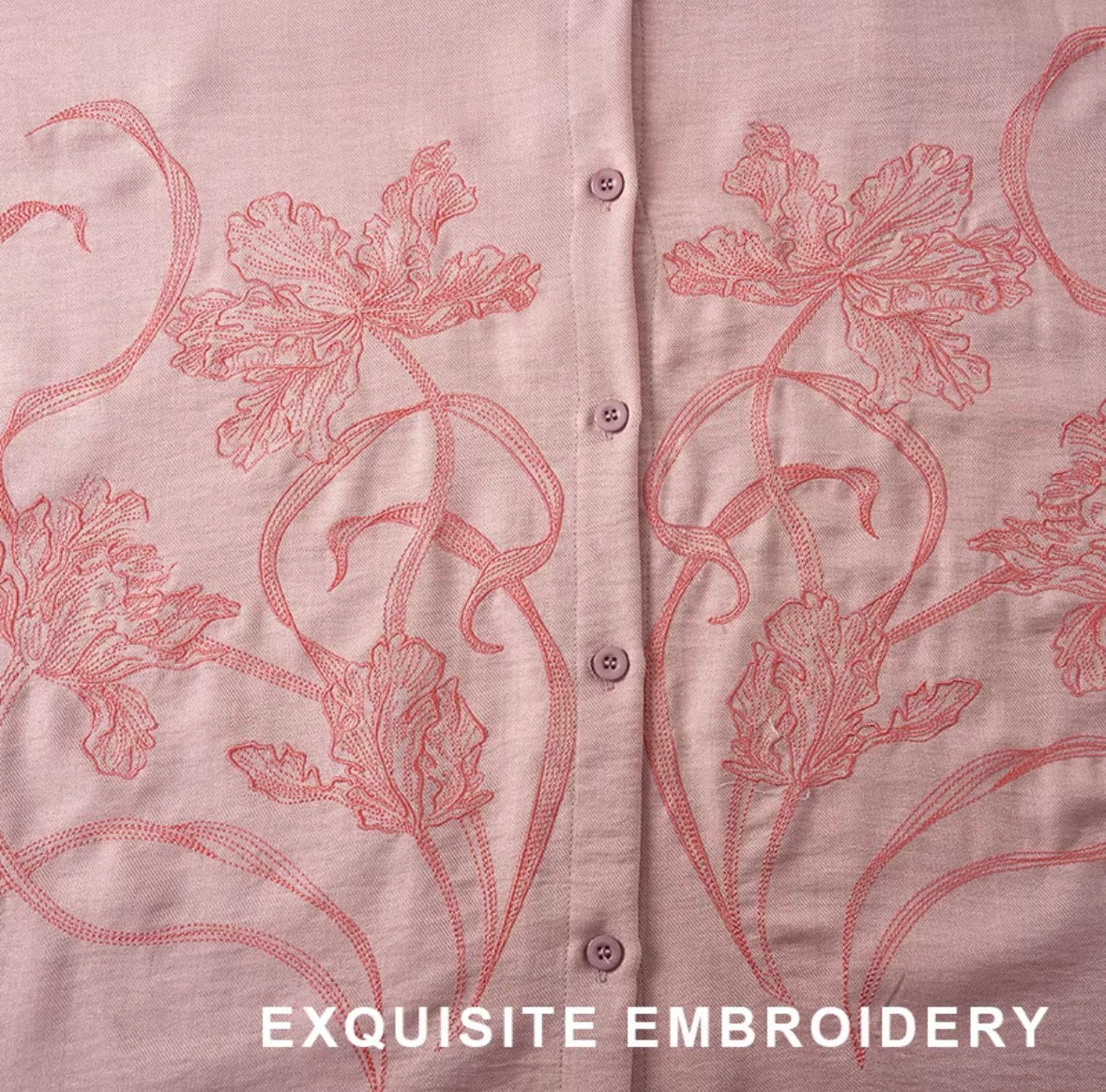 YM Jesnita Floral Embroidery Set Pants (Free Size/Plus Size)