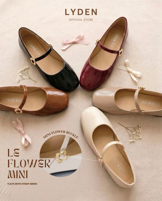 LYDEN Le Flowers Mini Flats with Strap
