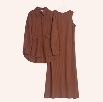 YM Ines Cardi with Long Inner Dress - FS/PS