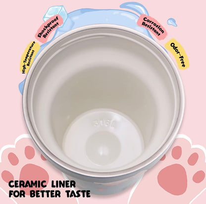 CVG Ceramic Mini Fridge Vacuum Tumbler with Straw (22oz/660ml)