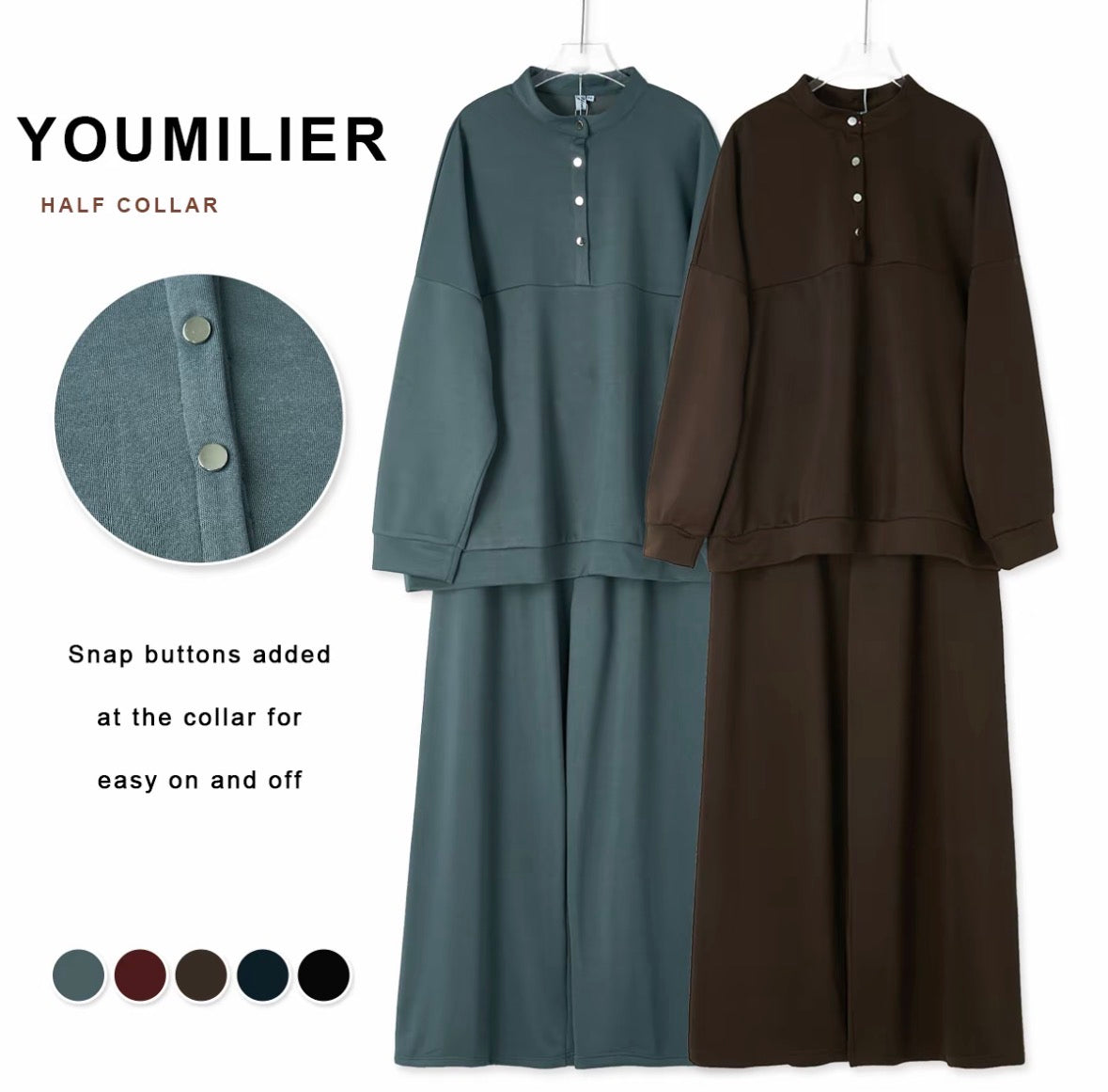 YM Oversized Unisex Snap Pant Set - FS/PS
