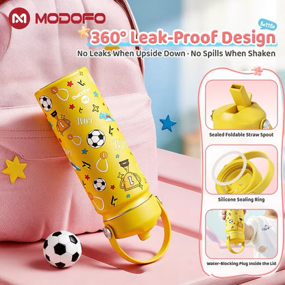 MDF  Kids Tumbler Thermos With Straw Bottle 18oz/530ml