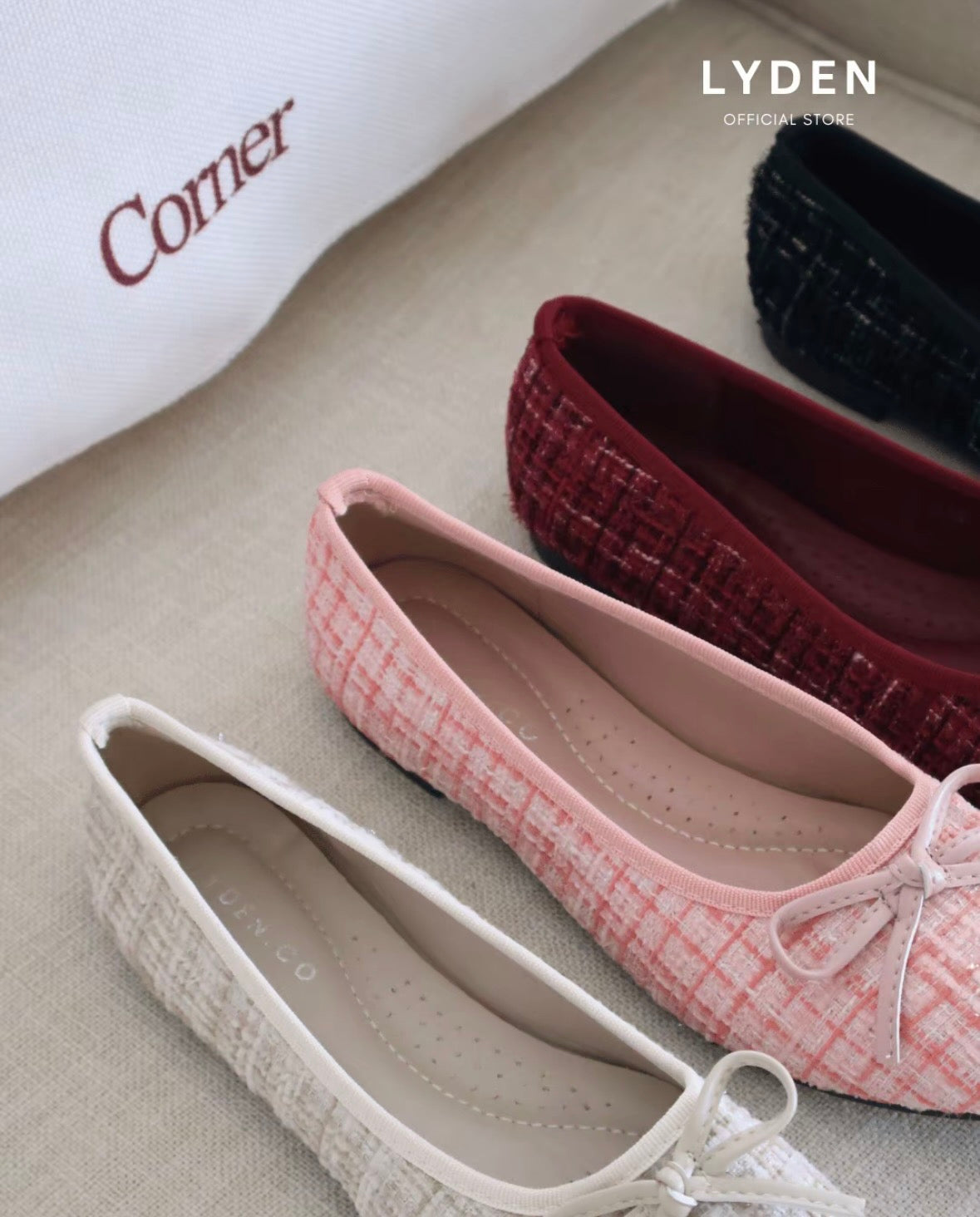 LYDEN Crochet Kiss Ballet Flats Series