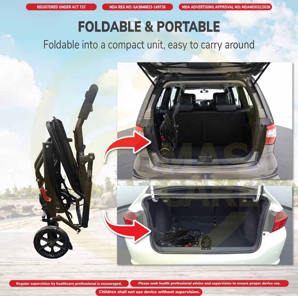 Travel Wheelchair 9kg (ETA 3-4 weeks)