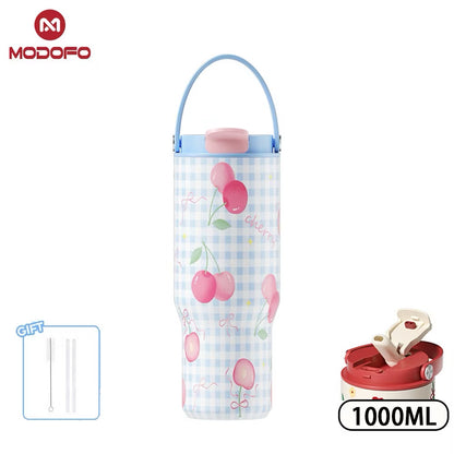MDF Tumbler Thermos Bottle With Straw 32oz/1000ml