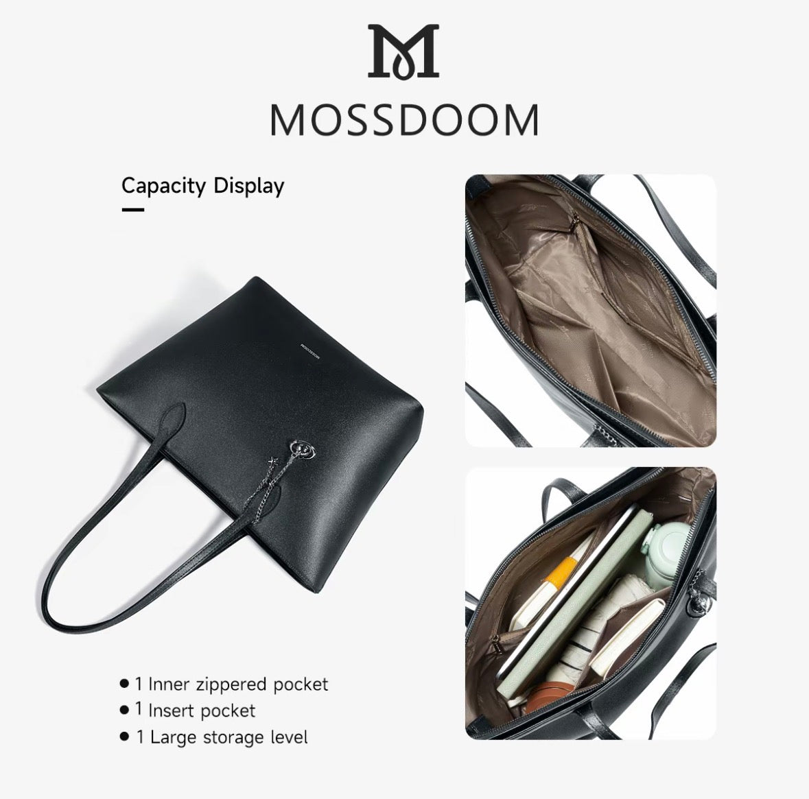 MD Margot Tote Bag in Black