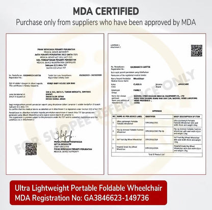 Wheelchair Lipat 10kg (ETA 3-4 weeks)