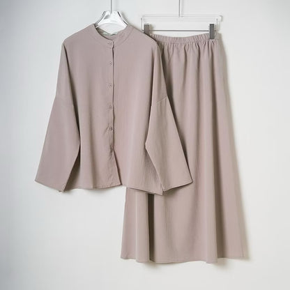 YM Sofea Set (Blouse & Skirt) - Free Size / Plus Size