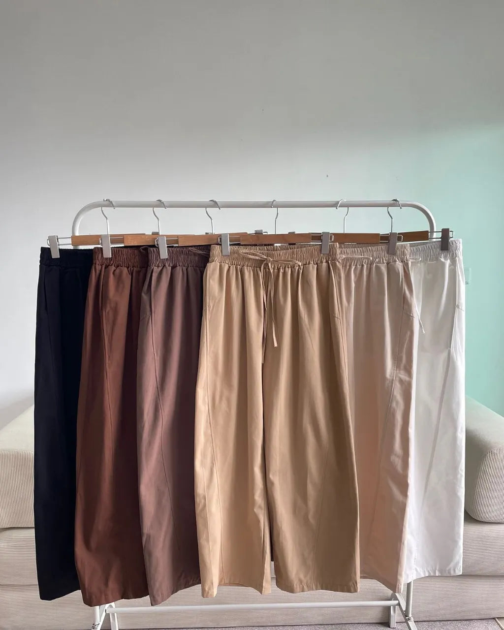 HW Qisha Cotton Straight Cut Palazzo Long Pants