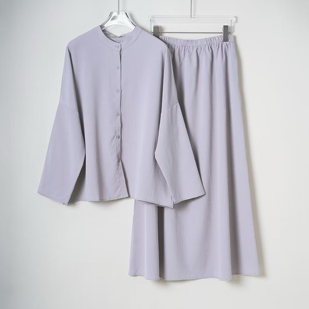 YM Sofea Set (Blouse & Skirt) - Free Size / Plus Size