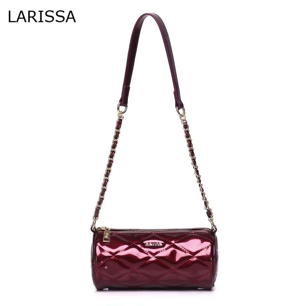 LARISSA Nyxie Glossy Quilted Bag