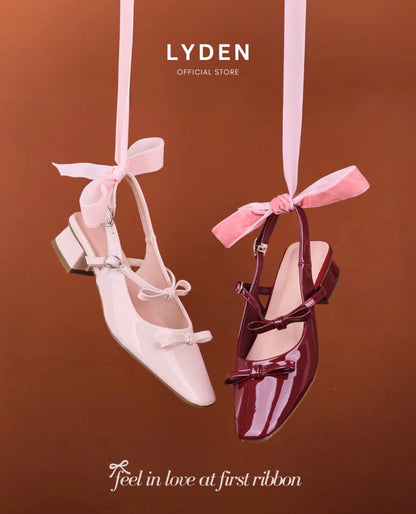 LYDEN Mary Jane Bow and Jane 4cm Pump Heels Series