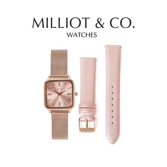 Milliot & Co Roux Watch With 2 Straps
