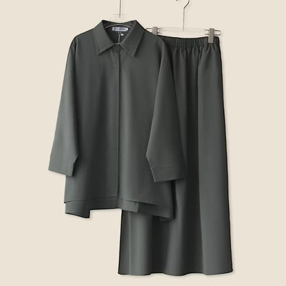 YM Helena Set (Blouse & Skirt) - Free Size