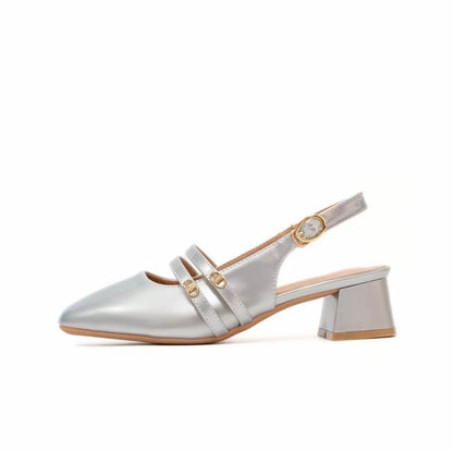 LYDEN Mary Jane Glossy Heels (5cm)
