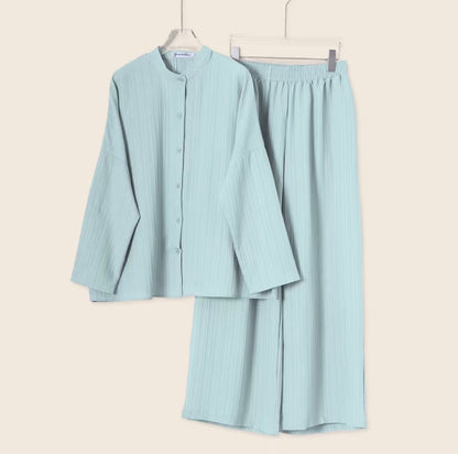 YM Hanami Set (Blouse & Pants) - Free Size/Plus Size