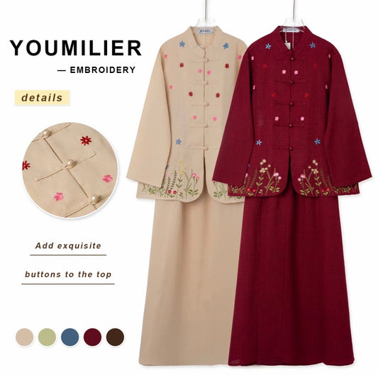 YM Nana Embroidered Skirt Set - FS/PS
