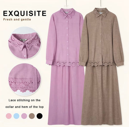 YM Gloria Lace Skirt Set