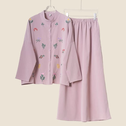 YM Bloom Set (Blouse & Skirt) - Free Size / Plus Size