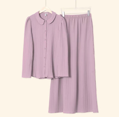 YM Yuri Set (Blouse & Skirt) - Free Size / Plus Size