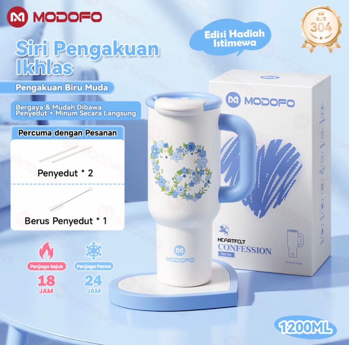 MDF (304/316) Insulated Cup 710ml/1000ml/1200ml