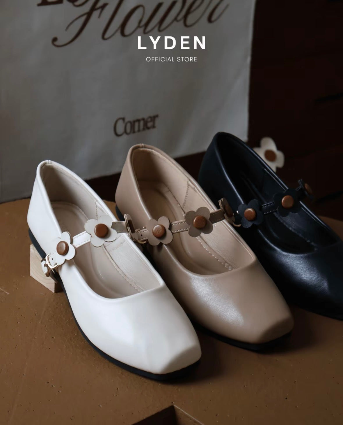 LYDEN Le Flowers Mini Bloom Flats with Bloom Strap Series