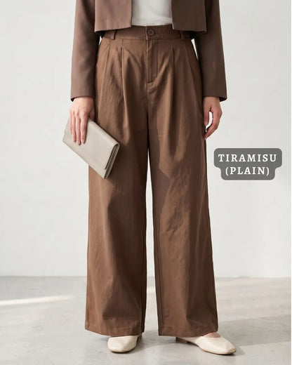 HW Zyha Cotton Slack Straight Cut Palazzo Long Pants
