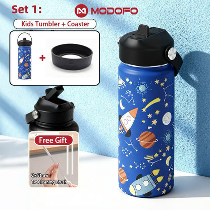 MDF  Kids Tumbler Thermos With Straw Bottle 18oz/530ml